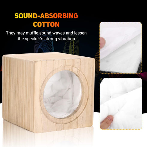 Facmogu 5in Wooden Speaker Enclosure, Empty Speaker Box for Premium Speakers to Enhance Sound and Bass