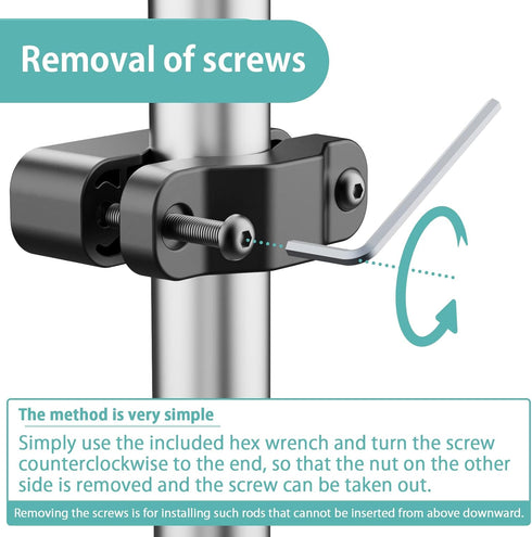 Height Adjustable Pole Mount Monitor Arm for 17"-27" Screens, VESA 75x75 and 100x100, Holds up to 15.4 lbs