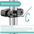 Height Adjustable Pole Mount Monitor Arm for 17"-27" Screens, VESA 75x75 and 100x100, Holds up to 15.4 lbs