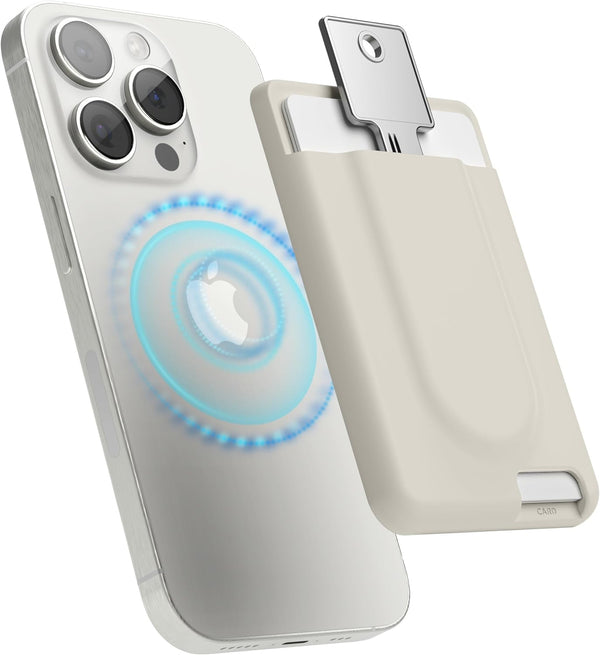 elago Key Wallet Card Holder for 2-Cards Compatible with MagSafe for iPhone 15/14/13/12 Series - Secure Phone Wallet