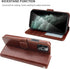 Bocasal Wallet Case for iPhone 11 Pro Max, PU Leather Kickstand, Shockproof Protective Flip Cover (Brown)