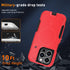 iPhone 15 Pro Case Cover (Red) with MagSafe, MIL-Grade Drop Tested, Tempered Glass Screen Protector & Camera Lens.