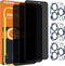 QHOHQ for iPhone 16 Pro Max Privacy Screen Protector + Camera Lens