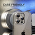 Choiche 9H Tempered Glass Camera Lens Protector for iPhone 15 Pro/Pro Max, Glitter-Titanium with Metal Ring Decoration.