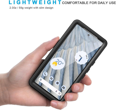 Lanhiem Pixel 7a Case: Rugged, IP68 Waterproof, Dustproof, with Built-in Screen Protector for Google Pixel 7a,