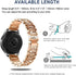 22mm Bling Rhinestone Diamond Metal Strap with Bezel Ring Cover Replacement for Samsung Galaxy Watch 46mm/Gear S3 (Rose