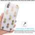 JAHOLAN Clear Bumper TPU Soft Rubber Silicone Case for iPhone Xs Max 2018, Shiny Rose Gold Pineapples Marble Design
