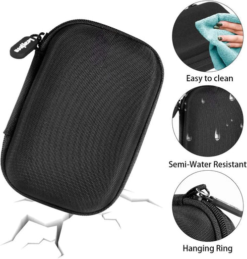 Leayjeen Microscope Case Compatible with Carson MicroBrite Plus 60x-120x LED Pocket Microscope - Black