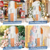Jnbasdffb 6.6 Modern Orange Beige Wedding Arch Cover,Stretchy Spandex Arch Backdrop Stand Covers FT,Abstract Oil