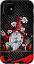 iPhone 11 Red Gnome Hippie Daisy Flowers Gnome Ladybugs Christmas Case