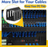 REFLYING 123in 1.57" Hx1.57"W, 15.4''L(8 Open Slot Wiring Raceway Cable Duct, Cable Management Channel Cord Track,Desk