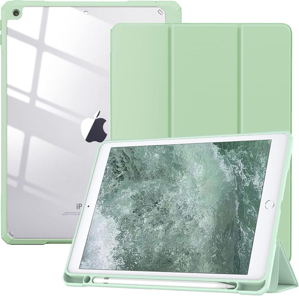 TiMOVO Green Case for iPad 9th/8th/7th Generation 10.2 inch with Pencil Holder, Slim Protective Cover, Auto Wake/Sleep