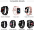 Glitter Clear Silicone Band for Donerton Smartwatch, Compatible with FirYawee/Virmee VT3/Popglory P22 and more
