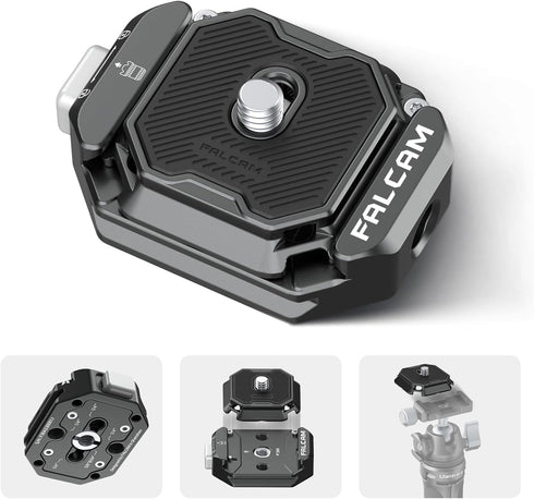 ULANZI F38 Multi-Hole Camera Quick Release Plate Kit with 1/4" to 3/8" Screw Thread for Tripod Mount Adapter