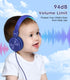 Kids Headphones, Toddler Headphones with Safe Volume Limiter 94dB, Wired School Headphones for Kids with Adjustable and Flexible Design for Boys and Girls (Blue)