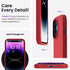 ORNARTO Slim Liquid Silicone Phone Case for iPhone 14 Pro Max, 6.7 inch, Red with Microfiber Lining
