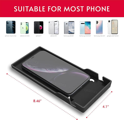Phone Holder Compatible with Peloton Bike & Bike Plus Accessories, Original Design Phone Tray, Holder for iPhone, Cell Phone Holder Mount, Fit for Most Phone, Baby Monitor