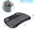 Mini Wireless Keyboard with Touchpad Mouse, 2.4GHz Portable Handheld Keyboard, RGB Backlit, Rechargeable Battery