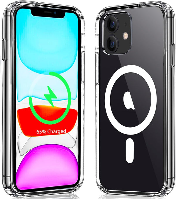 Magnetic Case for iPhone 11, Compatible with MagSafe Wireless Charging, Transparent Anti-Scratch Shockproof Cover