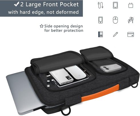 15.6-16 inch Laptop Case Sleeve, Waterproof Lightweight Shoulder Bag, 360 Protective Briefcase for 16 Macbook Pro