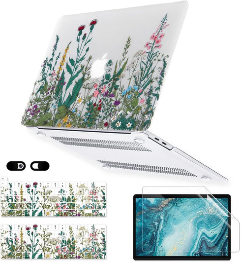 MacBook Pro 13 inch Case for M2 M1 A2338 A2289 A2251 A2159 A1989 A1706 2023-2016 with Touch ID, 6 in 1 Matte Clear