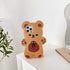 Yatchen Bear Case for iPhone 13 Pro Max, Kawaii 3D Cartoon Teddy Bear Soft Silicone Shockproof Cover with Keychain