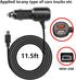 MEIRIYFA Dash Cam Power Cable, Dash Cam Charger Mini USB, QC3.0 Fast Vehicle Car Charger with Dual USB Ports for Various Models of Car DVR, Navigator, Early Warning (11.5FT)