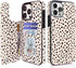uCOLOR Wallet Case for iPhone 15 Pro Max 6.7" with Card Holder Slot, Flip Leather Kickstand, RFID Blocking, Almond Latte