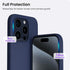 ORNARTO iPhone 15 Pro Max Case 6.7", Slim Liquid Silicone Shockproof Protective Phone Case with Anti-Scratch Microfiber