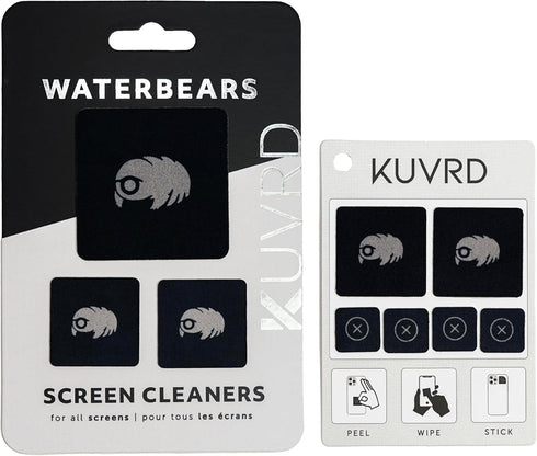 KUVRD Waterbear - Universal Screen Cleaners - Teeny Tiny Cleaning Tools for Your