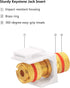 VCE Banana Jack Binding Post Keystone Jack Insert with Black & Red Rings, Screw Type Audio Speaker Keystone (3 Pairs)