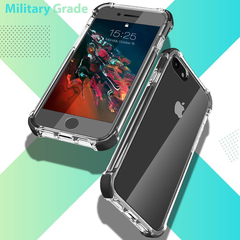 MATEPROX Compatible with iPhone SE 2022 Case, iPhone SE 2020 Case, iPhone 8 Case, iPhone 7 Case Clear Shield Heavy Duty