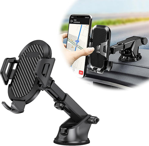 Generic Car Phone Holders for iPhone, Adjustable Metal 2026 Upgraded Suction Cup Phone
