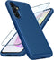 FNTCASE Samsung Galaxy A35-5G Case, Blue Dual Layer Protective Heavy Duty Shockproof Rugged with Non-Slip Textured Back
