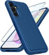 FNTCASE Samsung Galaxy A35-5G Case, Blue Dual Layer Protective Heavy Duty Shockproof Rugged with Non-Slip Textured Back