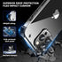 ORIbox iPhone 12 Pro Max Case, Black Crystal Design, Heavy Duty Protection, Clear Camera Protector for All