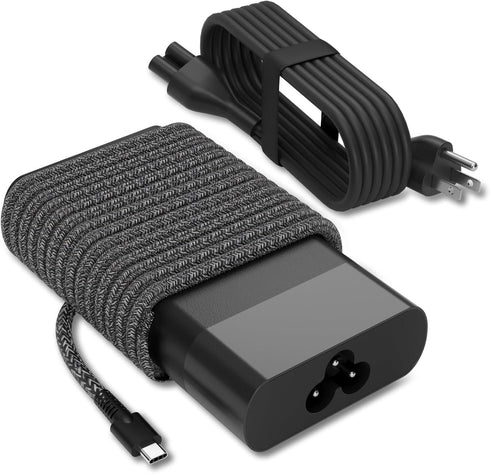 New Slim 65W USB C Laptop Charger for HP Dell Lenovo Type C Chromebook, Universal AC Power Adapter Replacement