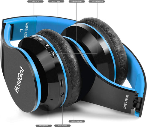 2024 Kids Bluetooth Headphones BT6002, Wireless Headphones for Children and Adults, Foldable for PC/Phone/TV