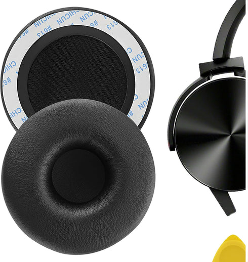 Geekria QuickFit Replacement Ear Pads for Sony WH-XB700, MDR-XB 450/450AP/550AP/650BT Headphones, Black Ear Cushions