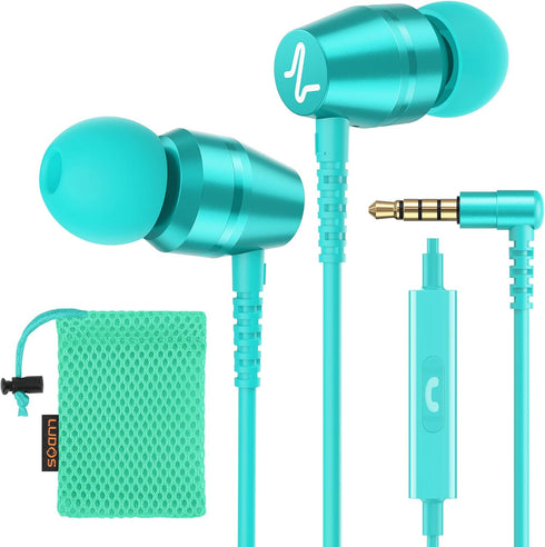 LUDOS OMNITONE Wired Earbuds in-Ear Headphones, 5 Year Warranty, Earphones with Microphone,