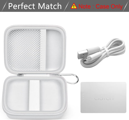 Case Compatible with Clutch - Pro Portable Charger for iPhone, Travel Holder for Battery Pack, USB Charging Cable