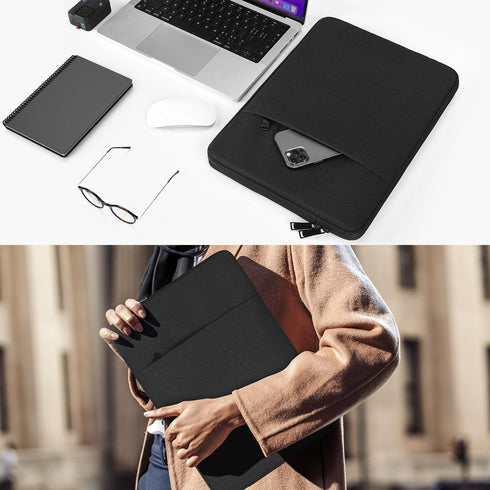CaseBuy Water-Resistant MacBook Air 15 inch Sleeve for 2023 2024 MacBook Air 15 M2 M3 Chip A2941 A3114 - Black