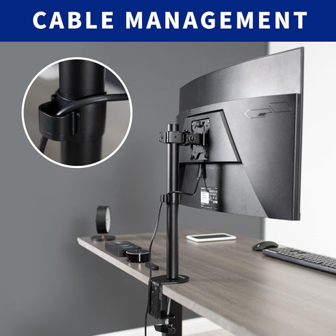 VIVO Heavy Duty Desk Mount Stand for 13 to 38 inch LCD Monitor, Holds Standard to Ultrawide Screen