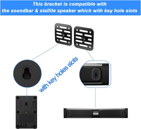 Notiela Wall Mount Bracket for Yamaha YAS-207 YAS-209 YAS-108 YAS-109 Soundbars