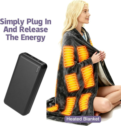 UMEIDEA 5V2A Pack 10000) Battery for Electric Heated Camping Chair, Heated Blanket, Hunting Seat Pad, Sleeping Bag USB