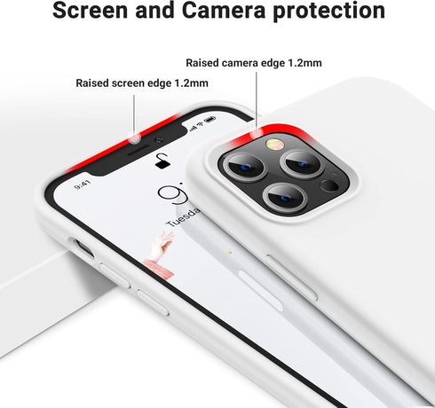 OTOFLY iPhone 12 Pro Max Case 6.7 inch (2020), Silky and Soft Touch Series, Premium Liquid Silicone Rubber Full-Body