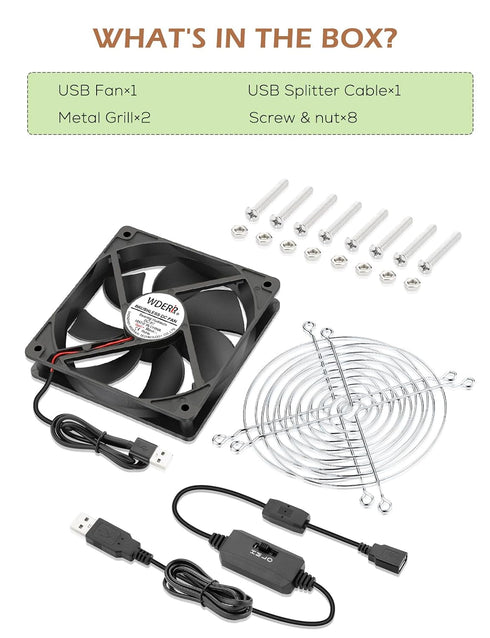 120mm 25mm 5V 3 x DC Brushless USB PC Case DVR CPU Cooling Fan with Speed Controller for WiFi Modem Cabinet Xbox DVR