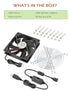 120mm 25mm 5V 3 x DC Brushless USB PC Case DVR CPU Cooling Fan with Speed Controller for WiFi Modem Cabinet Xbox DVR