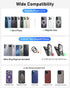 NINEFATICS 17-12 Flexible Phone Holder for Treadmill, Magnetic Gooseneck Cell Phone Mount Compatible w/ MagSafe, iPhone