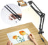 Overhead Phone Mount, Articulating Arm Cell Phone Holder with USB LED Light for Live Streaming, Video Recording